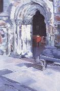 Francis Campbell Boileau Cadell Interior of Iona Abbey oil painting artist